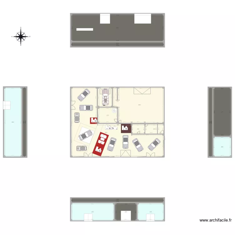 Six Fours am&eacute;nag&eacute;. Plan de 