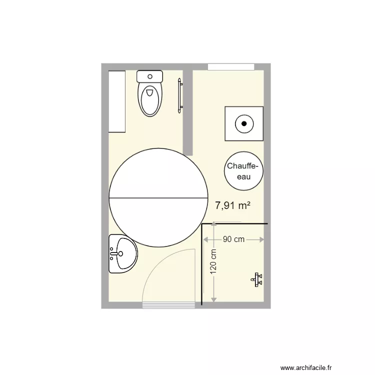 EHRENBOGEN projet SDB. Plan de 