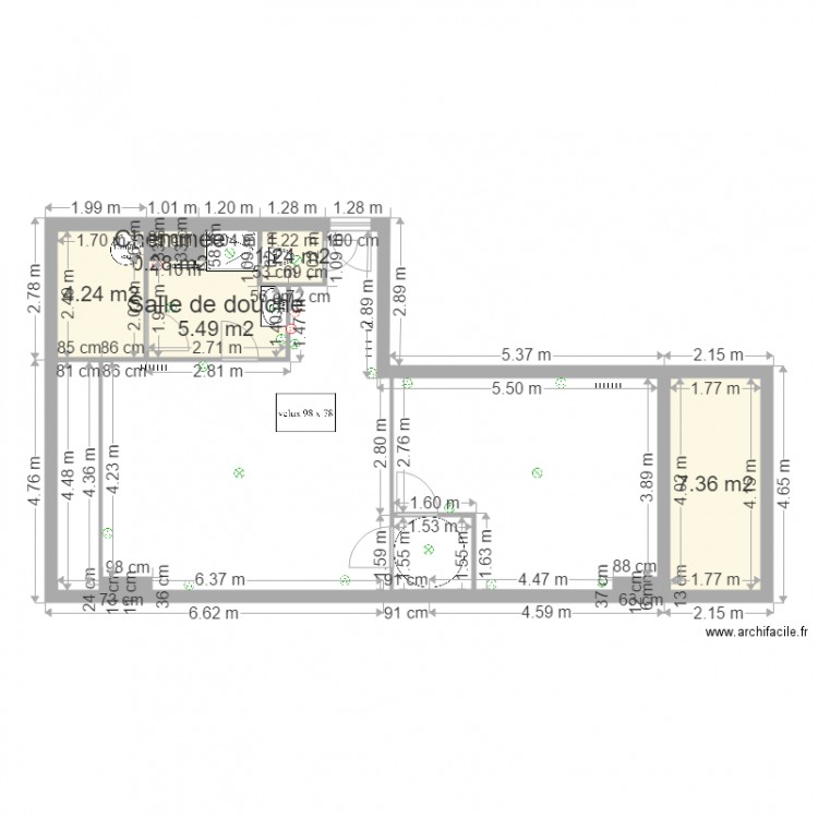 Projet aménagement grenier. Plan de 0 pièce et 0 m2