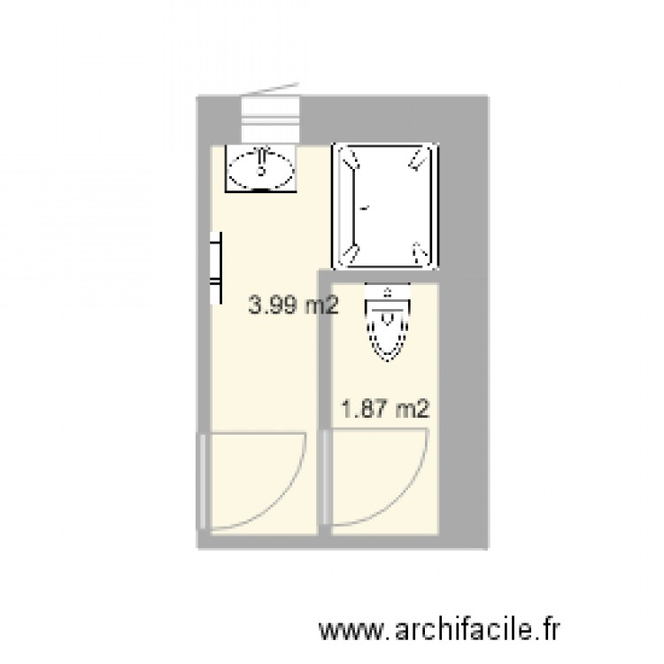 plan MARIE SDB. Plan de 0 pièce et 0 m2