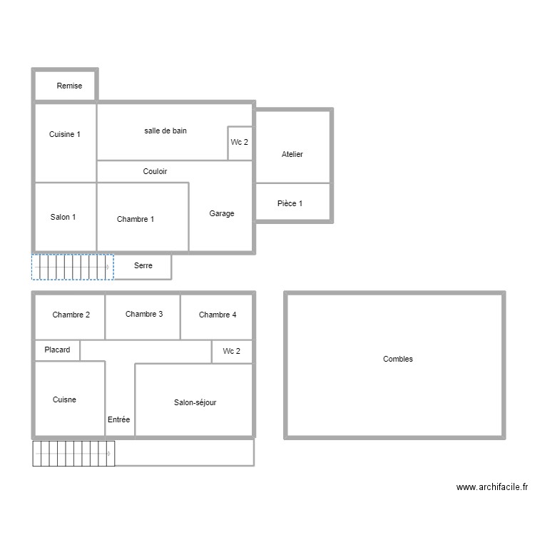 NEVEZ BRIANT. Plan de 18 pièces et 104 m2