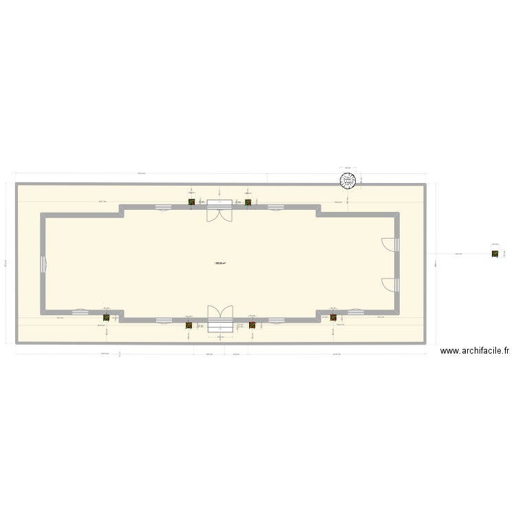 Granpré. Plan de 2 pièces et 364 m2