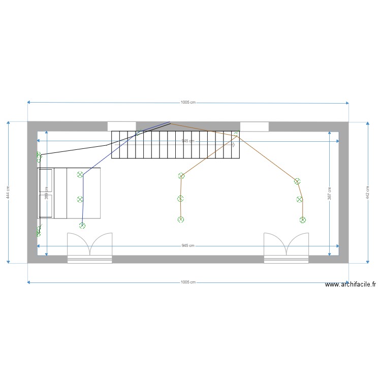 plan15S1rev1. Plan de 1 pièce et 37 m2