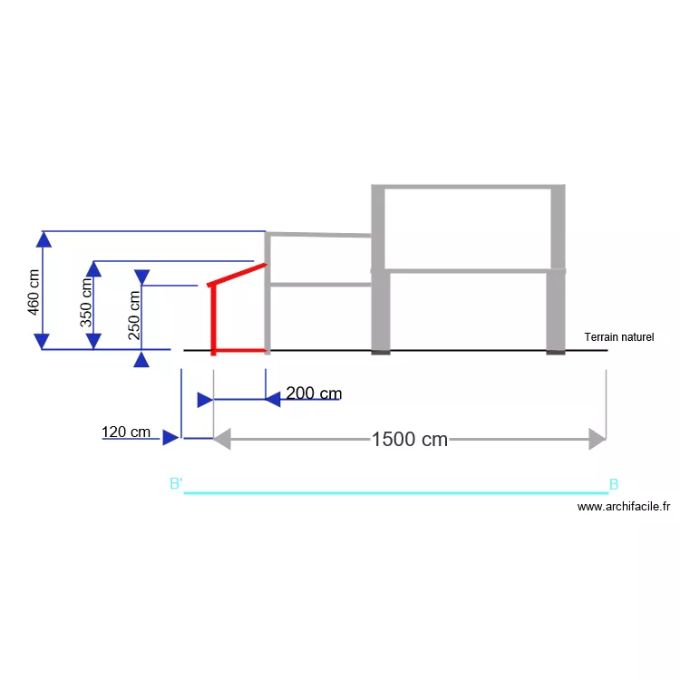 PLAN DE COUPE DP3 n 4. Plan de 