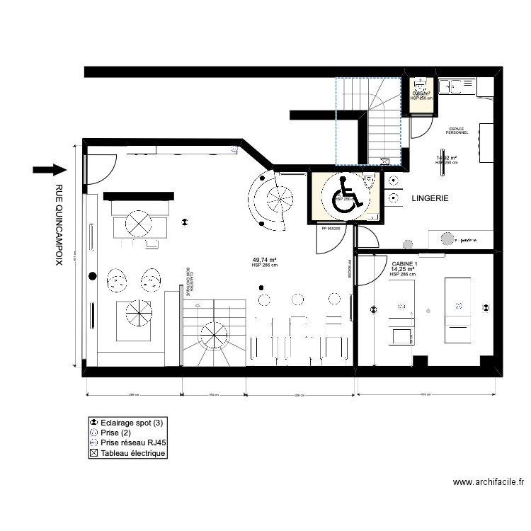  PLAN ELECTRCITÉ SOKHA ETAGE. Plan de 5 pièces et 83 m2