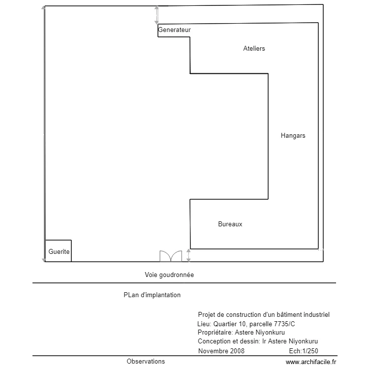 implantation A3. Plan de 