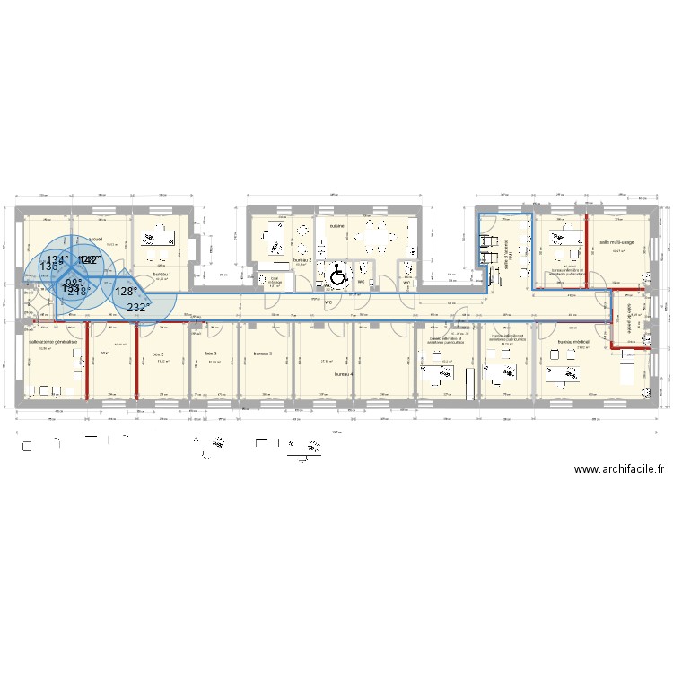 PM AMENAGEMENT. Plan de 73 pièces et 1133 m2