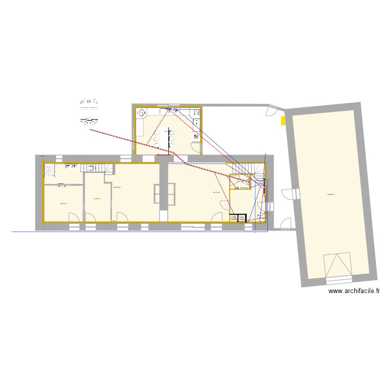 rénovation. Plan de 0 pièce et 0 m2