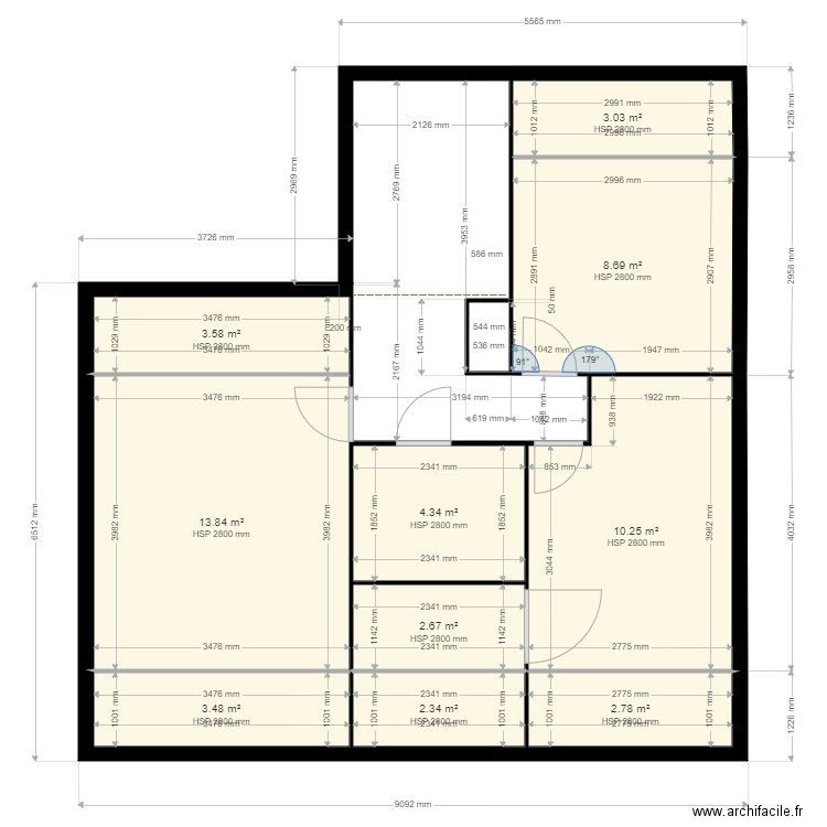 Etage Naintre. Plan de 0 pièce et 0 m2