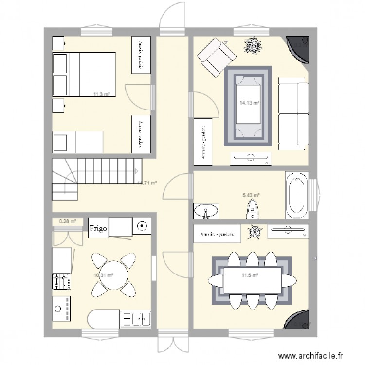 vraies dimensions solution finale 3. Plan de 0 pièce et 0 m2