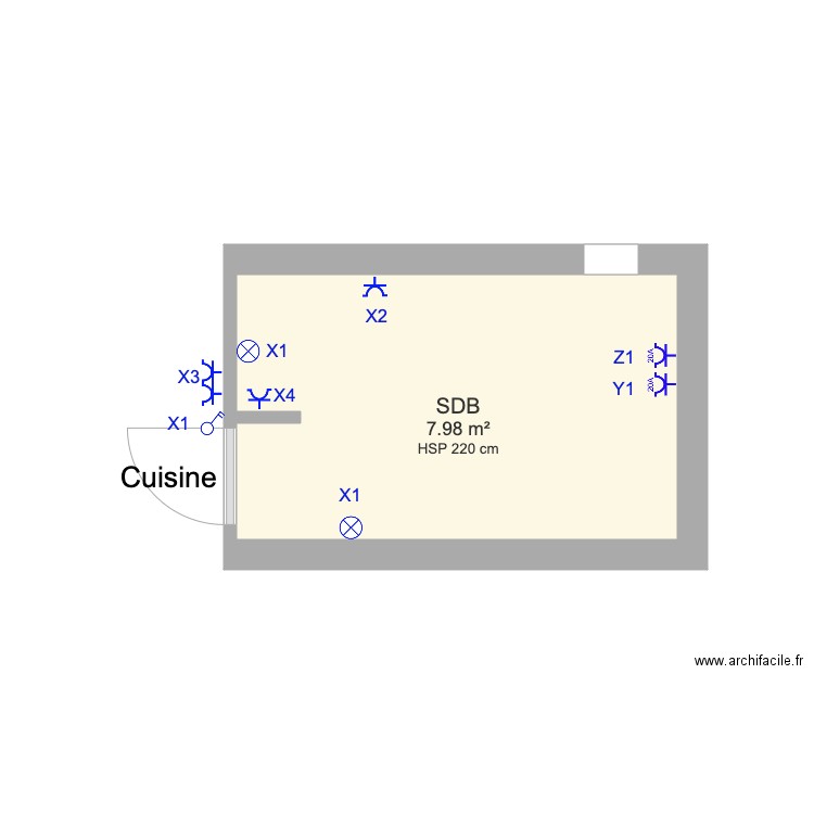 Maison Emmanuel SDB plan électrique. Plan de 0 pièce et 0 m2