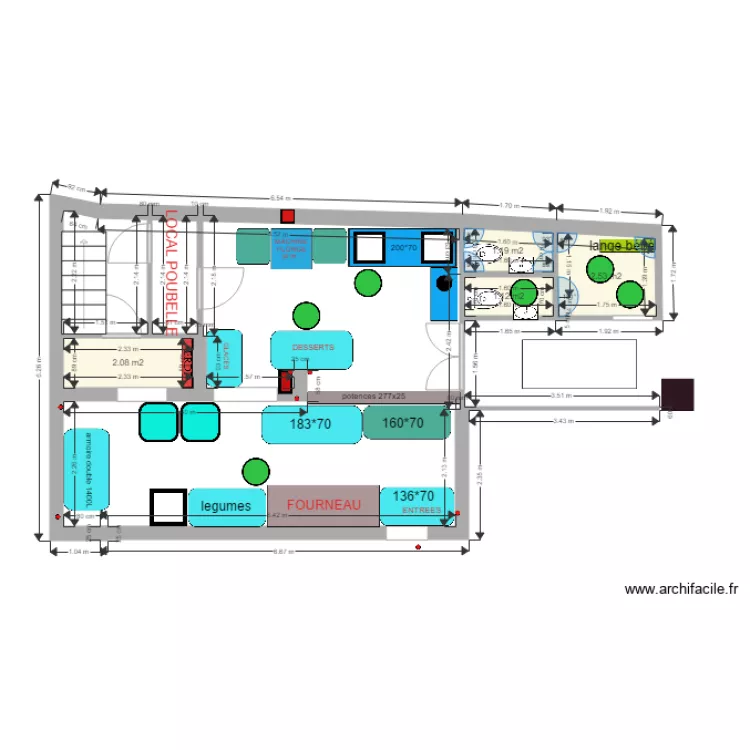 cuisine fert&eacute;. Plan de 