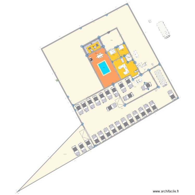 SORGUES APPARTE DECOUPAGE 3. Plan de 15 pièces et 1480 m2