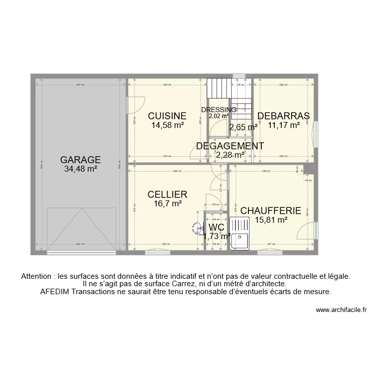 BI 8158 SOUS SOL PASCAL. Plan de 