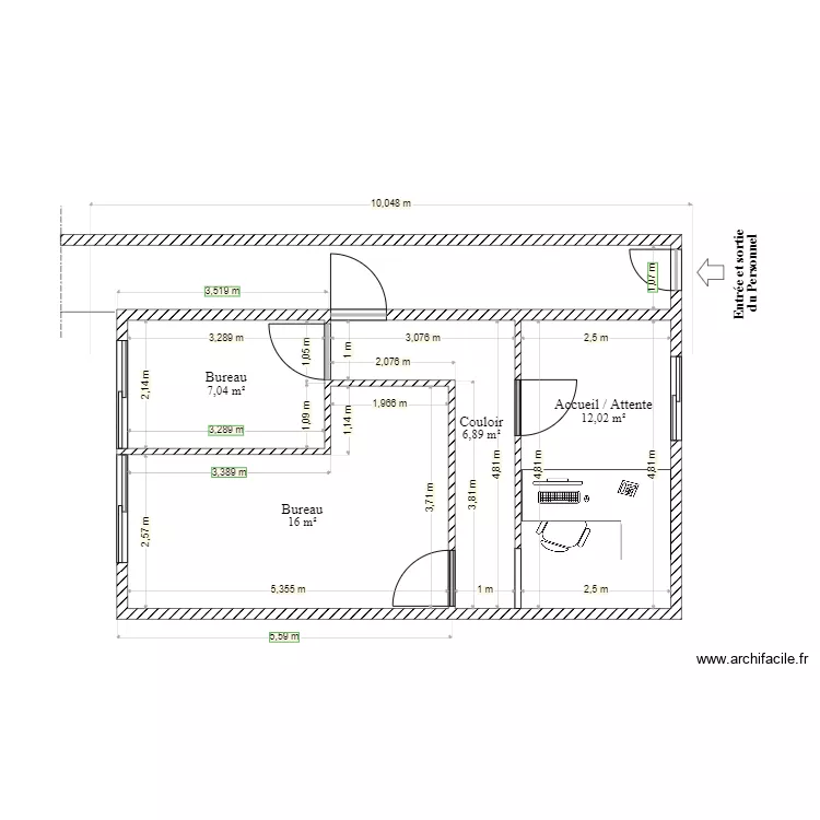 Plan du Rez de Chauss&eacute;e de la police 2. Plan de 