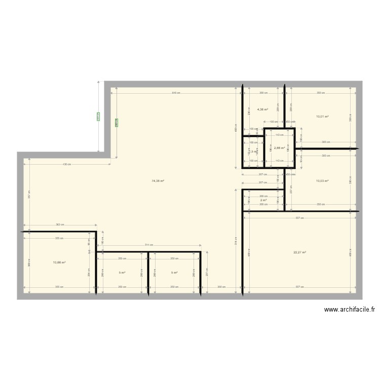 travo. Plan de 11 pièces et 148 m2