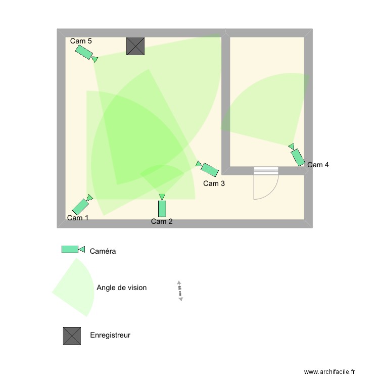 Kelm stdenis '. Plan de 2 pièces et 44 m2