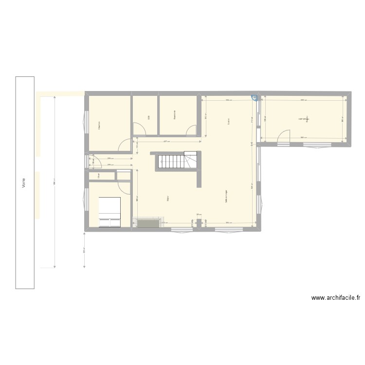 Plan de masse Longueau pour devis. Plan de 6 pièces et 103 m2