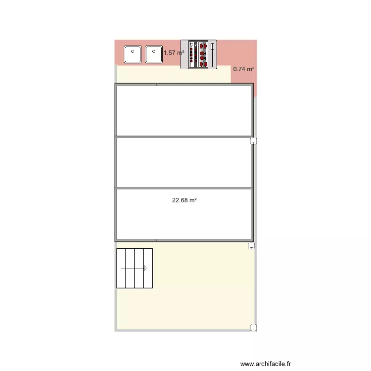 cuisine exterieure. Plan de 