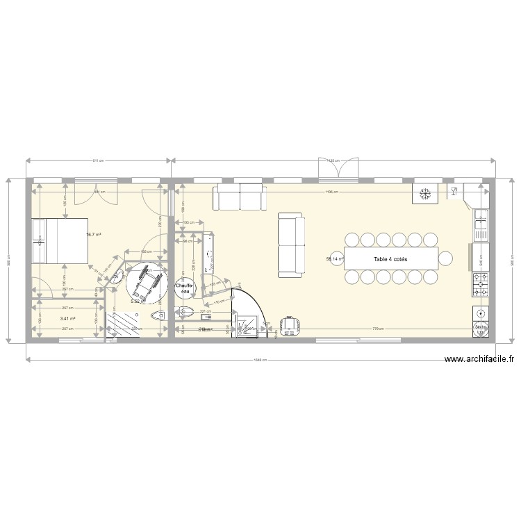 GITE ETAGE. Plan de 0 pièce et 0 m2