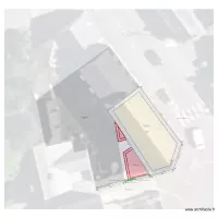 Plan de masse immeuble (avec maison &agrave; c&ocirc;t&eacute;)