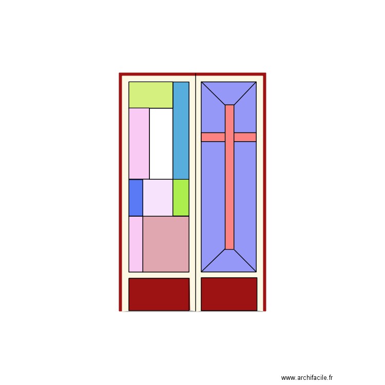 portes église. Plan de 0 pièce et 0 m2