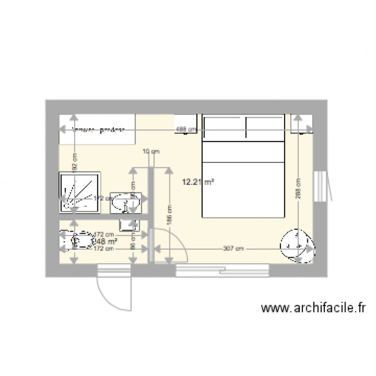 le cabanon. Plan de 0 pièce et 0 m2