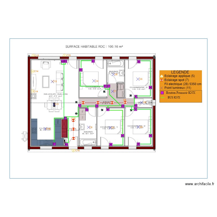 plan knx. Plan de 0 pièce et 0 m2