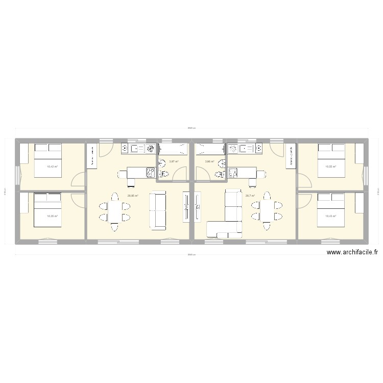 Logements v3. Plan de 0 pièce et 0 m2