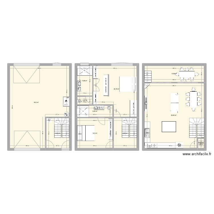 Montreuil - BOOA. Plan de 11 pièces et 192 m2