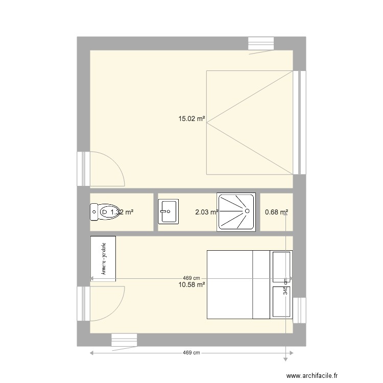 Garage. Plan de 0 pièce et 0 m2