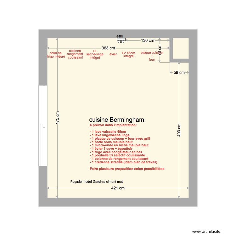 plan Bermingham. Plan de 0 pièce et 0 m2