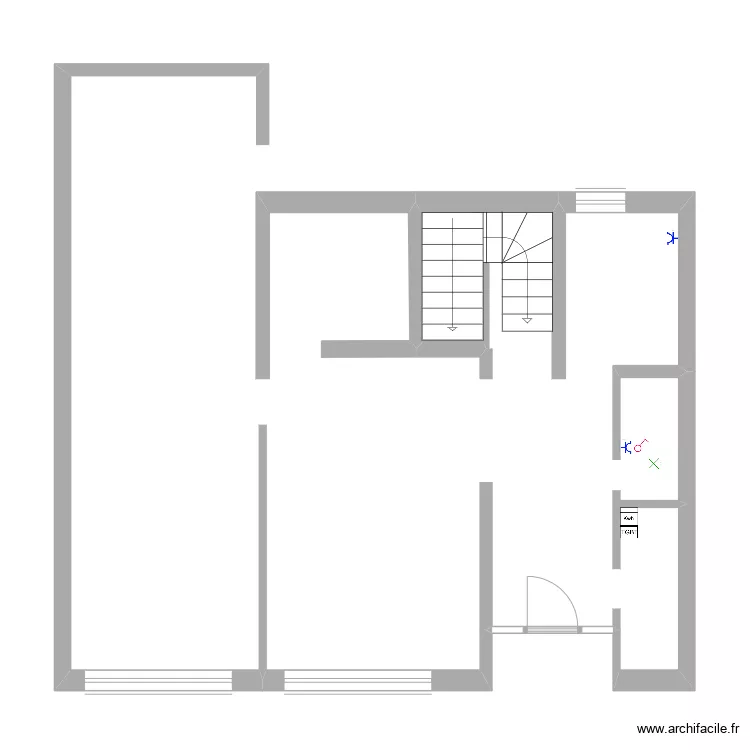 Rez de chauss&eacute;e Th&eacute;odore / partie app 3&egrave;me &eacute;tage. Plan de 