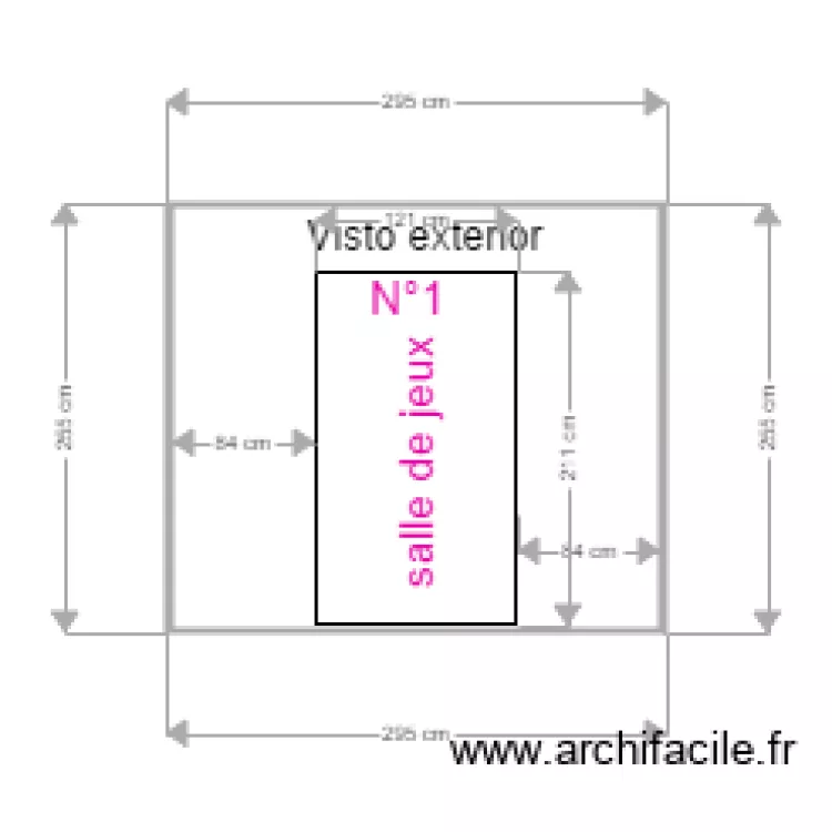 salle de jeux Ma&ccedil;on. Plan de 