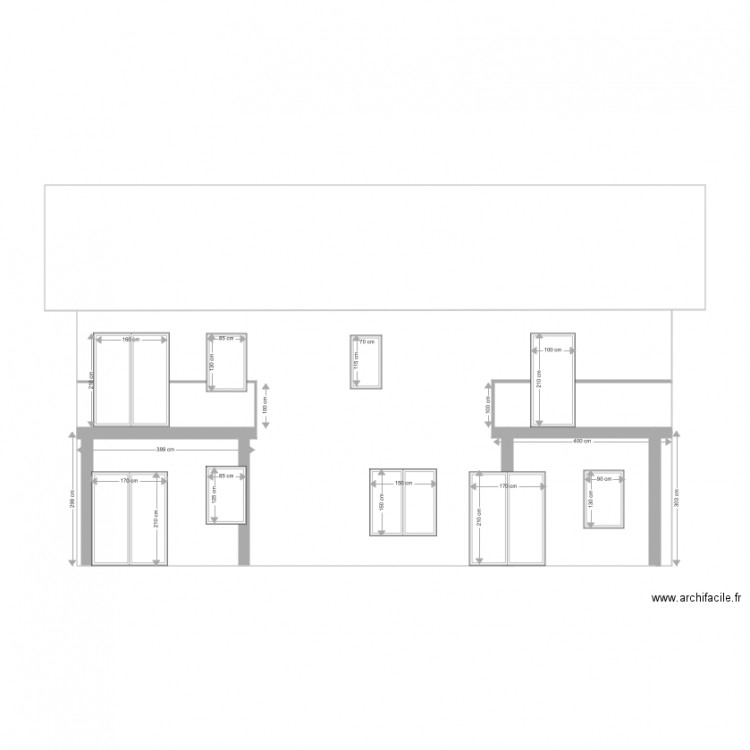 Projet Comoretto      Atelier Facade Sud        Après Modification. Plan de 0 pièce et 0 m2