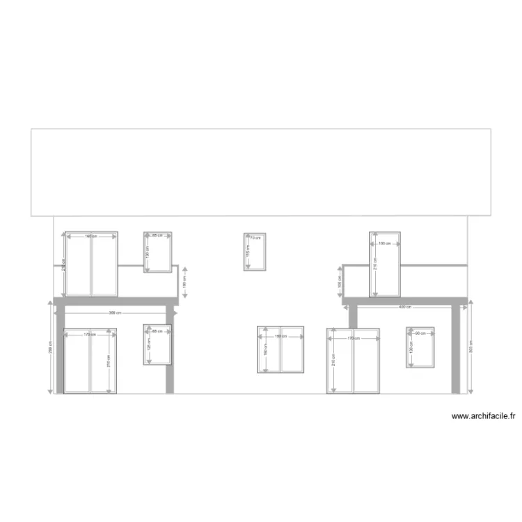 Projet Comoretto      Atelier Facade Sud        Apr&egrave;s Modification. Plan de 