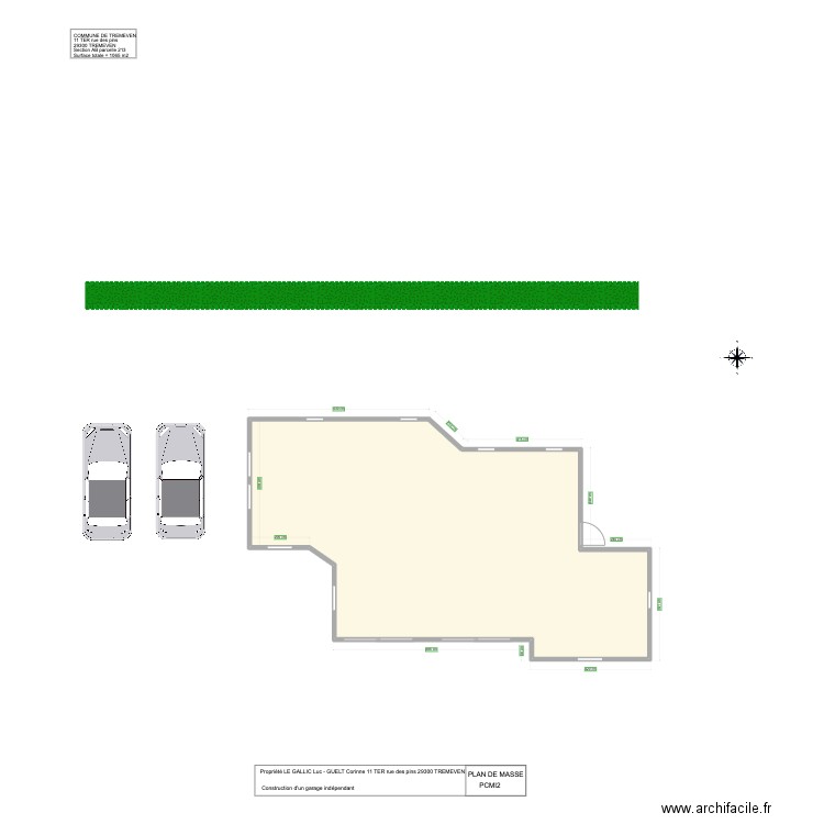 plan de masse PERMIS LUC. Plan de 0 pièce et 0 m2