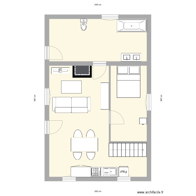 20181029 Plan intérieur RDC. Plan de 0 pièce et 0 m2