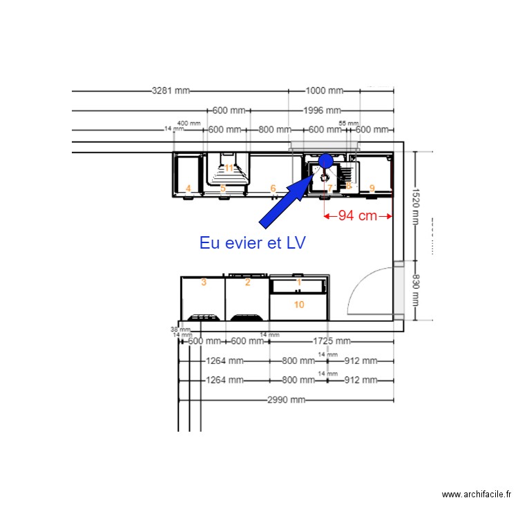 Vue 3. Plan de 0 pièce et 0 m2