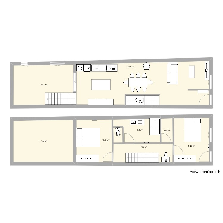 SDB Sommelonne. Plan de 1 pièce et 7 m2