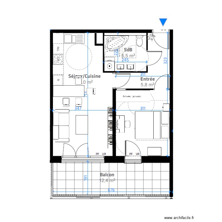 appart projet 1. Plan de 0 pièce et 0 m2