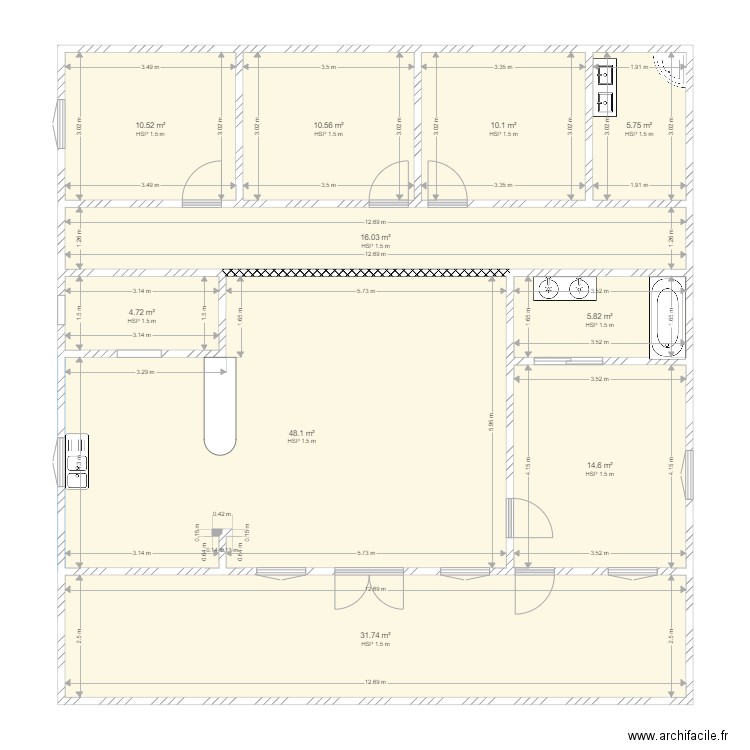 plan madi maoulida . Plan de 10 pièces et 158 m2