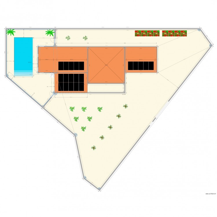 IMPLANTATION PV. Plan de 0 pièce et 0 m2