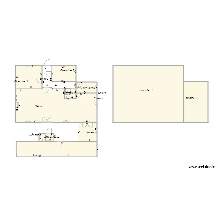 Croquis GAUTHIER. Plan de 