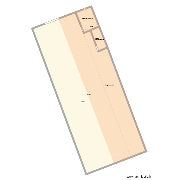 Barville. Plan de 2 pièces et 296 m2