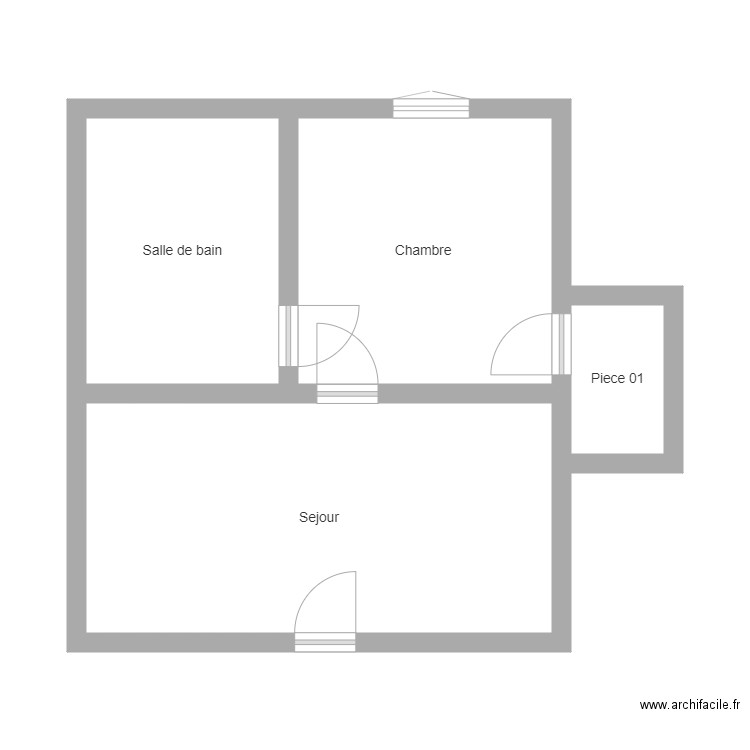 350600875. Plan de 4 pièces et 41 m2