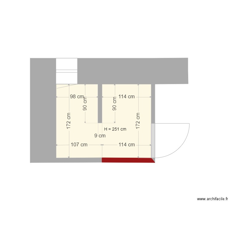 Salle de bains Aventignan cotation. Plan de 0 pièce et 0 m2