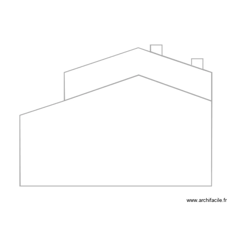 Vue coté mitoyen. Plan de Vue coté mitoyen. Plan de