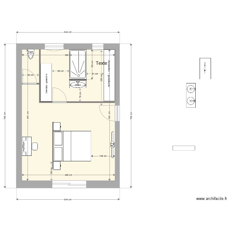 CHAMBRE COCO VINC 3. Plan de 0 pièce et 0 m2