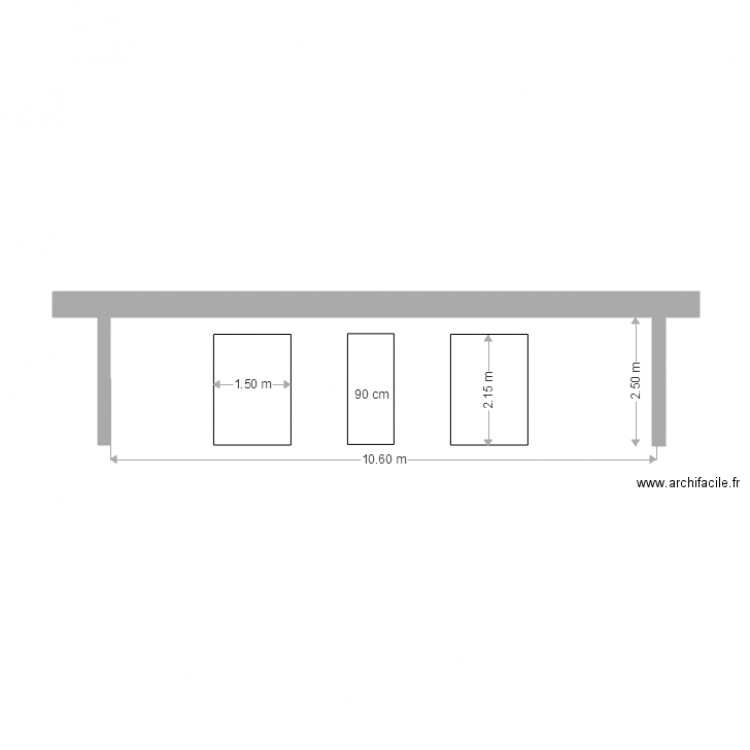 facade coté ouest. Plan de 0 pièce et 0 m2